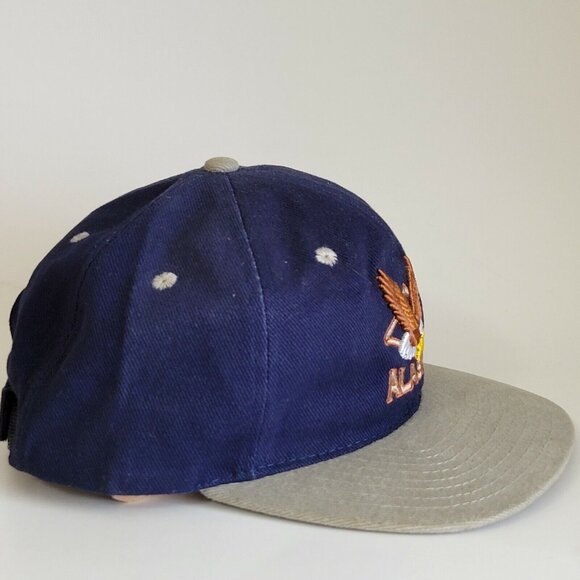 Alaska Ballcap Eagle Blue Adjustable Back Artic Circle - Picture 2 of 7